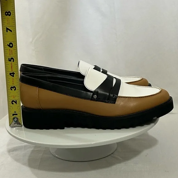Franco Sarto - Women’s Loafers in Black, White, and Tan - Picture 15 of 15
